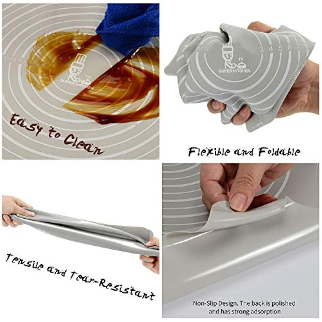 Jolof Store Silicone Pastry Mat | Nonstick Dough Kneading Board (80x60cm)