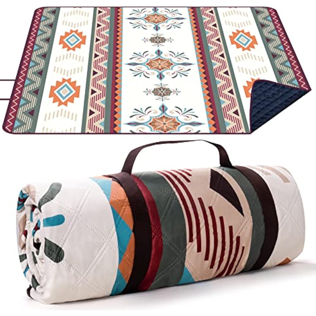 LARUTAN Waterproof Picnic Blanket | 200x200CM Large Sandproof Beach Mat