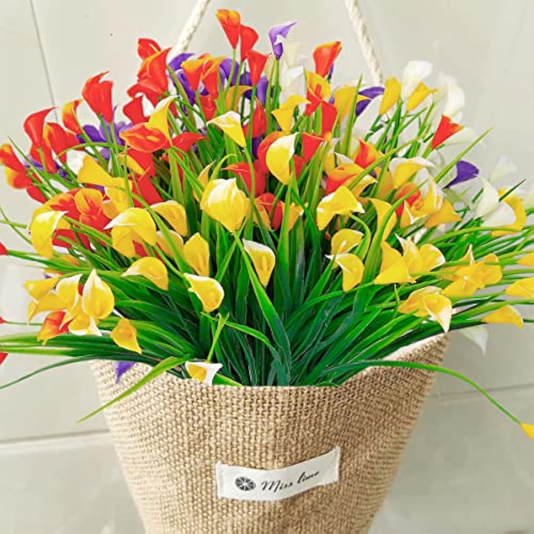 12Pcs Artificial Calla Lily Flowers – UV Resistant Faux Plants