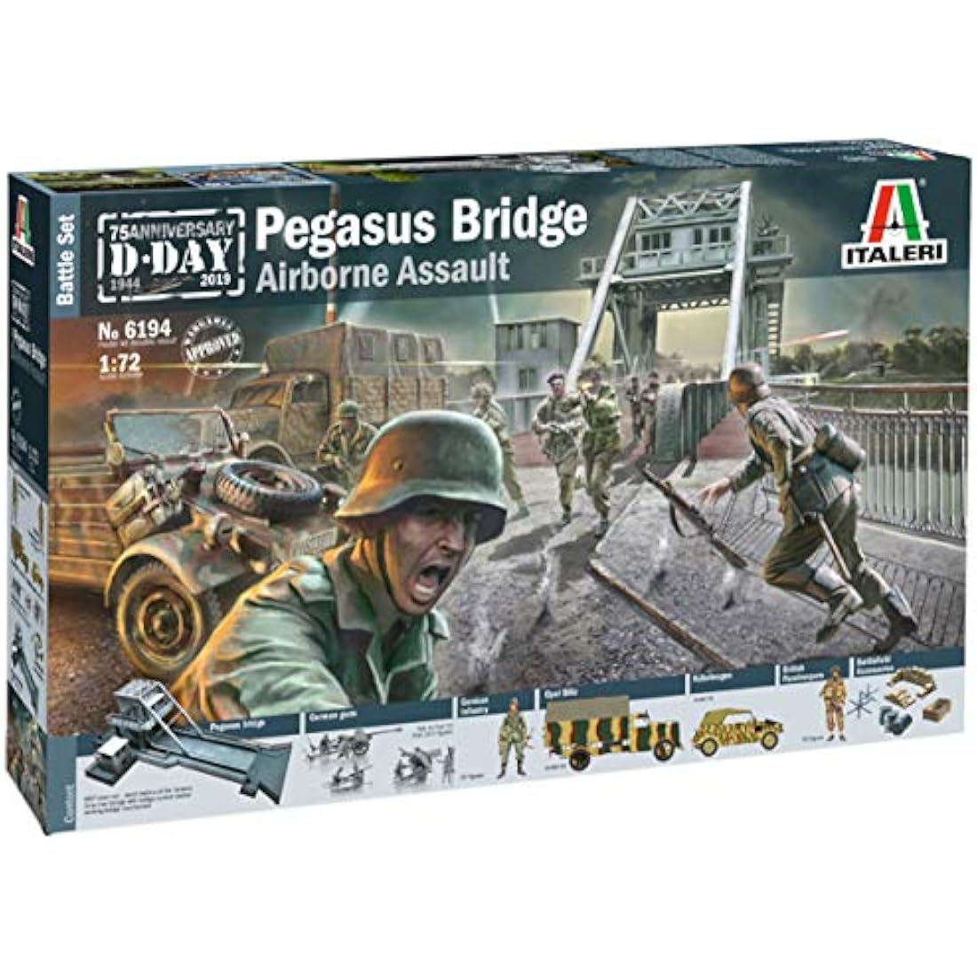 Italeri 1:72 Pegasus Bridge Glider Assault Scale Model Hobby Kit
