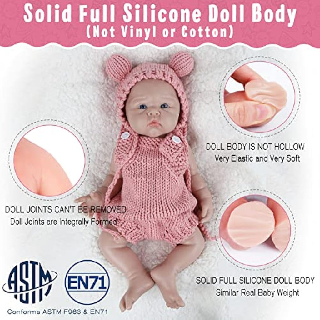 19 inch Full Silicone Lifelike Realistic Girl Baby Doll