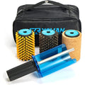 XCMAN Ski Roto Brush Kit | 3-Brush Set with Handle and Safety Shield