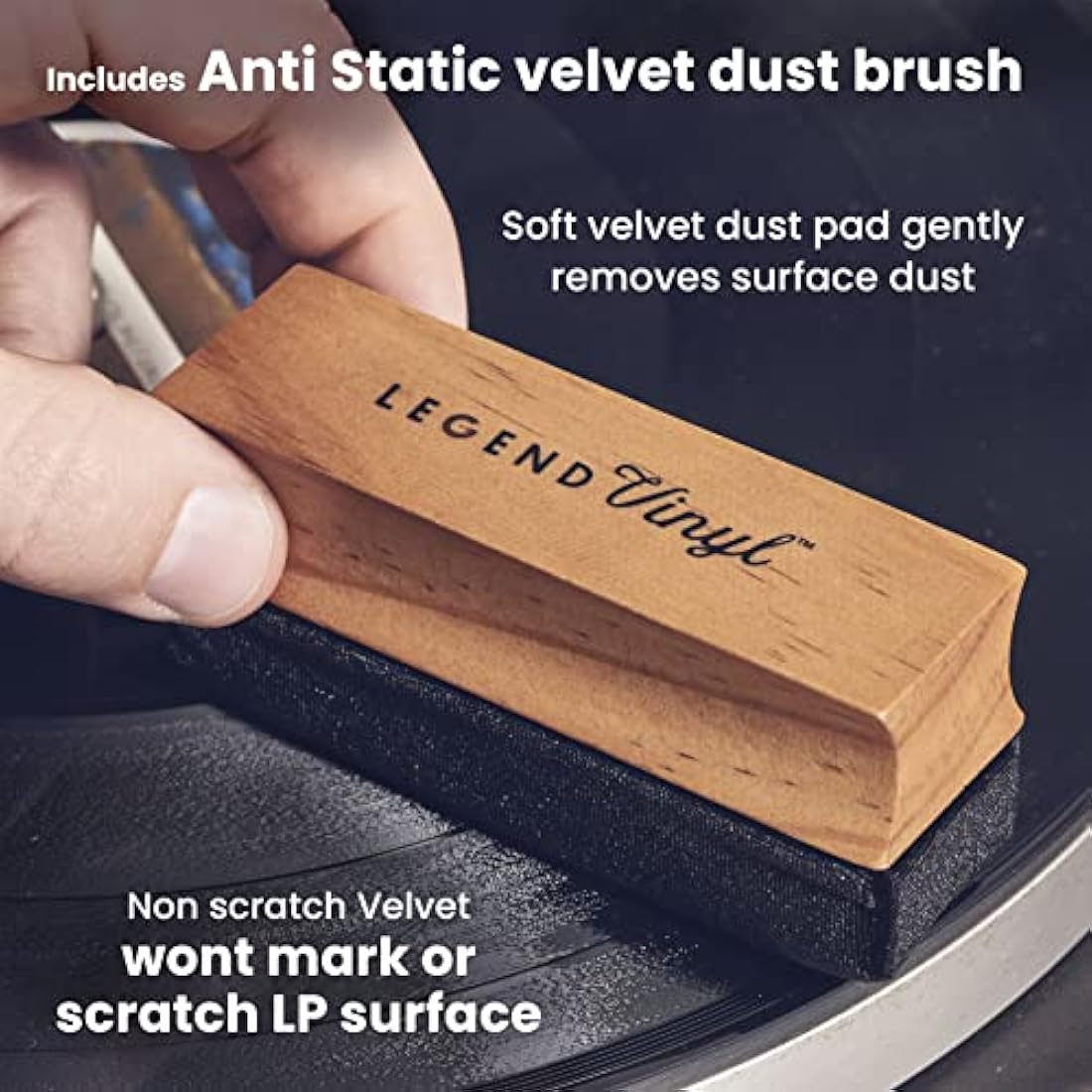 Legend Vinyl 6-in-1 Record Cleaning Kit with Carbon Fiber Brush