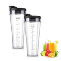 Hushtong 24oz Blender Cups with Lids for Ninja BN750UK BN800UK - 2 Pack