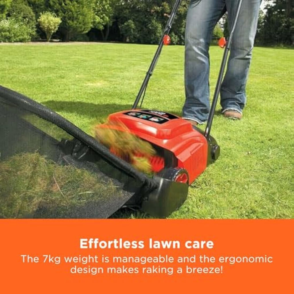 BLACK+DECKER 600W Electric Lawn Raker & Scarifier - 30cm Width