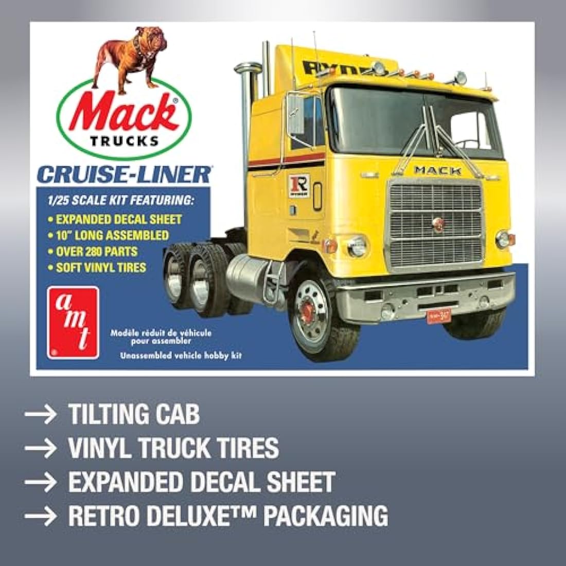 AMT Mack Cruise-Liner Semi Tractor 1:25 Scale Model Truck Kit