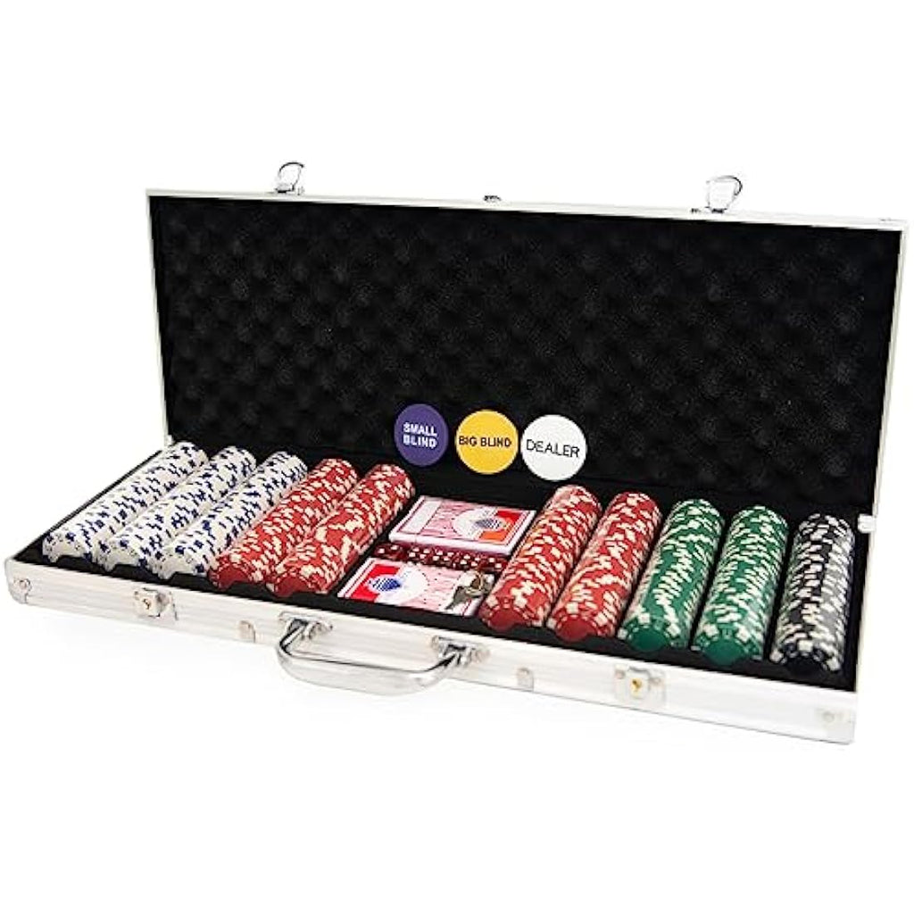 M.Y 500 Piece Texas Hold'em Poker Set | 11.5g Chips & Aluminium Case