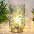 MJ PREMIER Cordless Battery Table Lamp | Glass & Metal with Timer