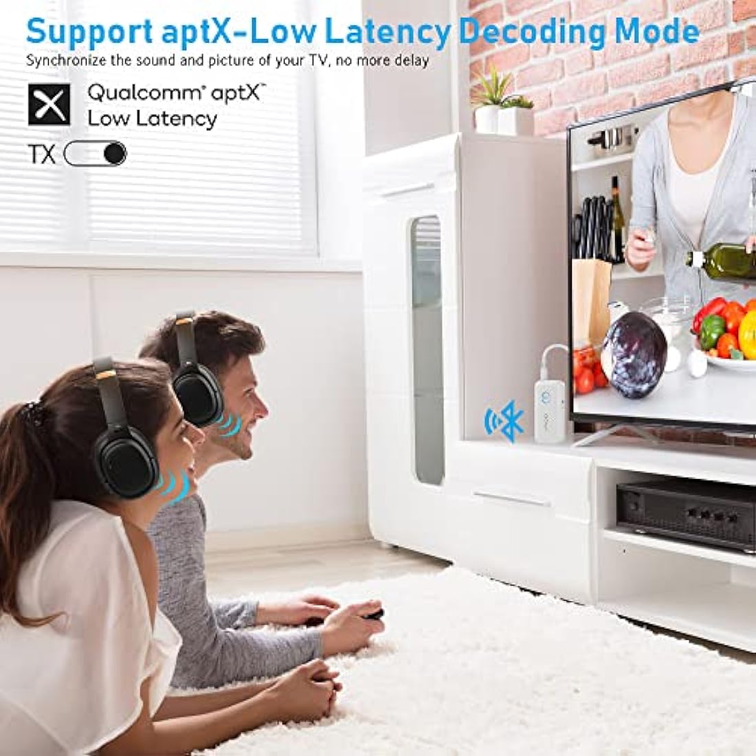 YMOO Bluetooth 5.3 Transmitter Receiver | AptX Low Latency Audio Adapter