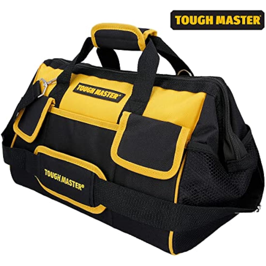 TOUGH MASTER 16" Heavy Duty Tool Bag | 27 Pockets & Shoulder Strap