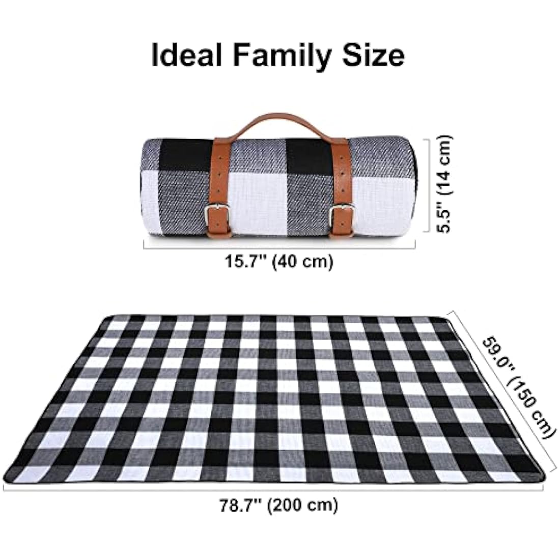 Ben & Bel XL Waterproof Picnic Blanket | 150x200cm Fleece Outdoor Mat