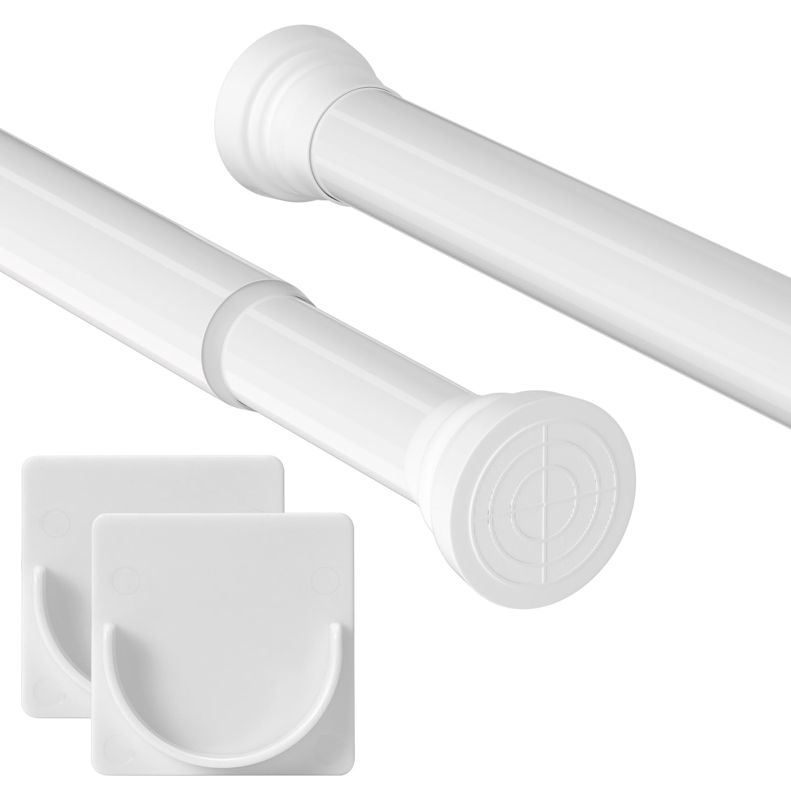 GOOWIN Extendable Shower Curtain Pole | 80-204cm Rustproof Tension Rod