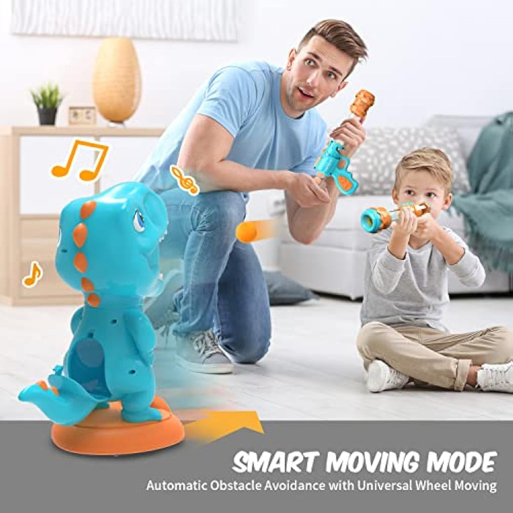 EagleStone Dinosaur Shooting Toy - Electronic Target with 2 Air Pump Guns