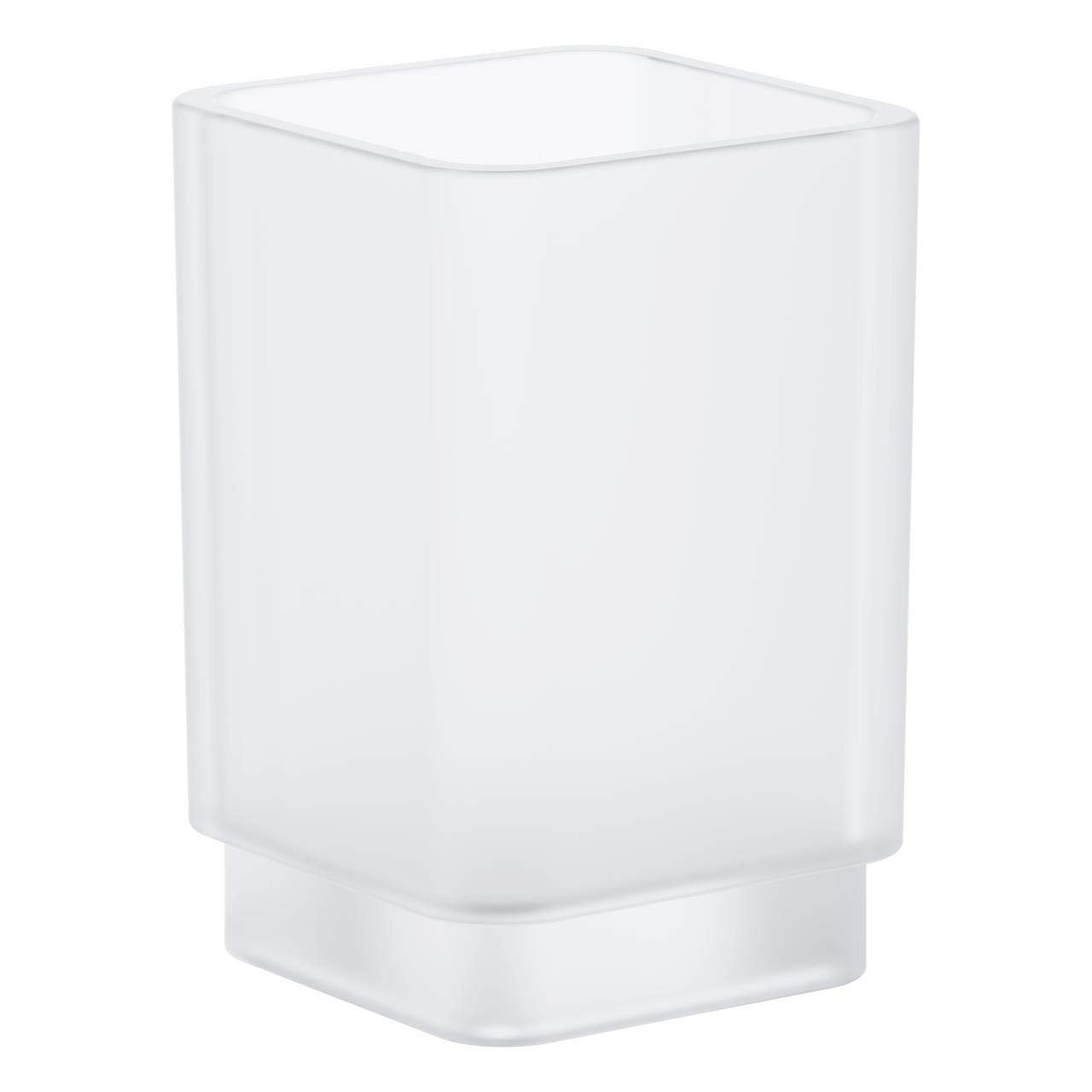 GROHE Selection Cube Glass Toothbrush Holder | Chrome Finish - 40783000