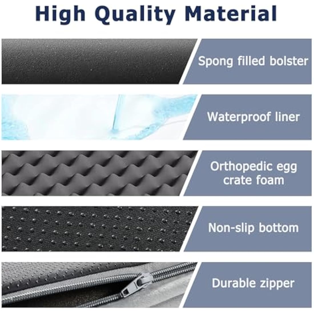 Jolof Store Orthopedic Dog Bed | Large Waterproof Washable Bolster Sofa