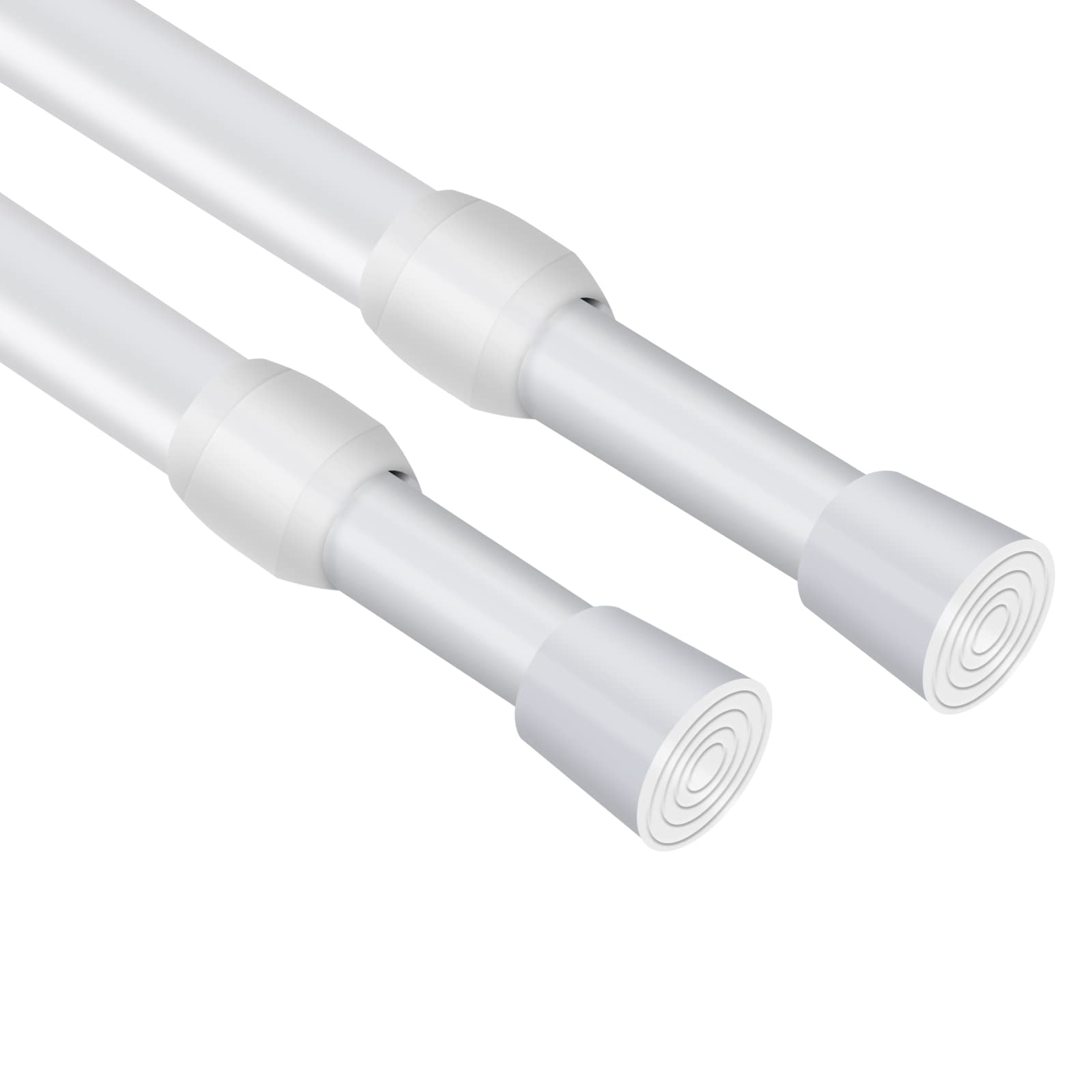 Vista No-Drill Extendable Tension Rods 83-150cm | White Steel 2 Pack