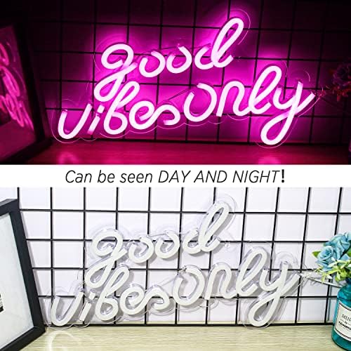 Good Vibes Only Pink LED Neon Sign | Acrylic Wall Decor