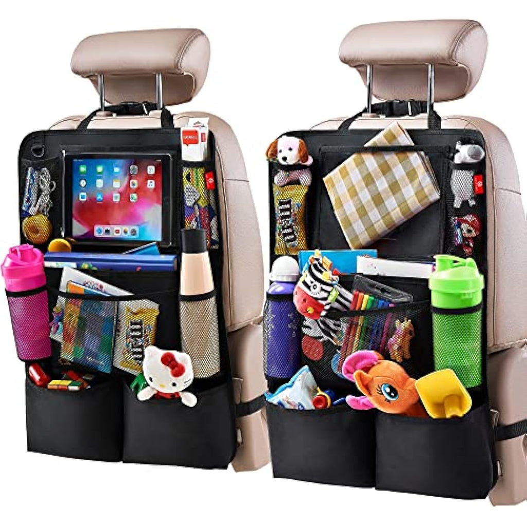 Helteko Car Seat Organiser – Kick Mats with Tablet Holder, 2 Pcs