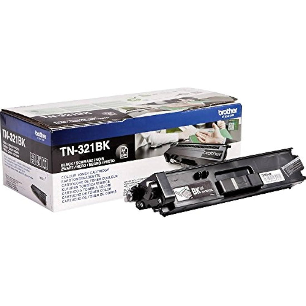 Brother TN-321BK Black Toner Cartridge – Genuine Standard Yield