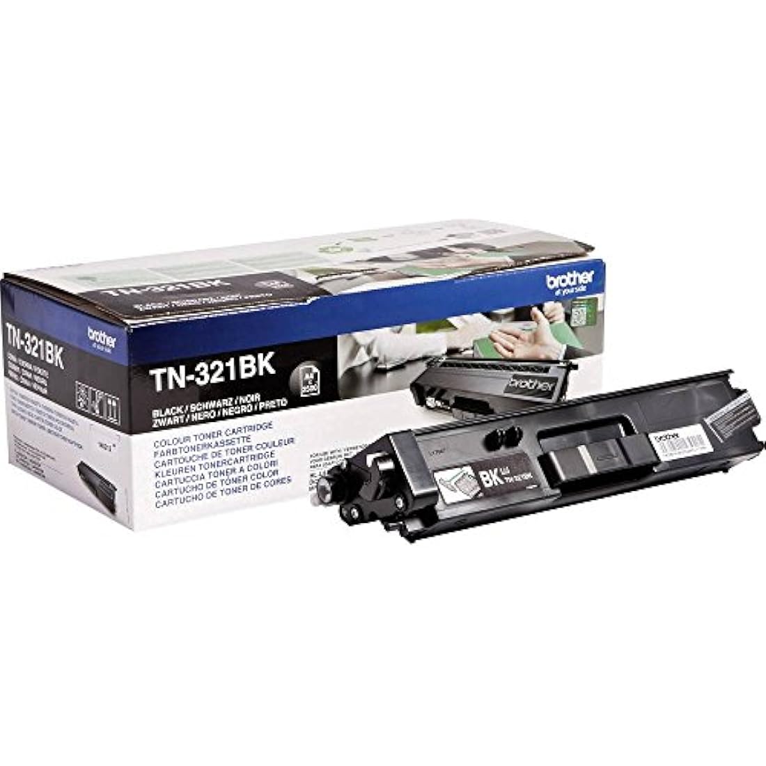Brother TN-321BK Black Toner Cartridge – Genuine Standard Yield