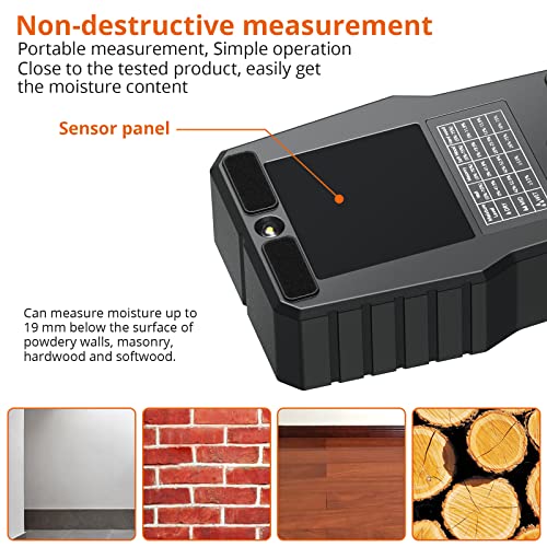 Proster Pinless Moisture Meter | Non-Invasive Damp Detector for Wood & Walls