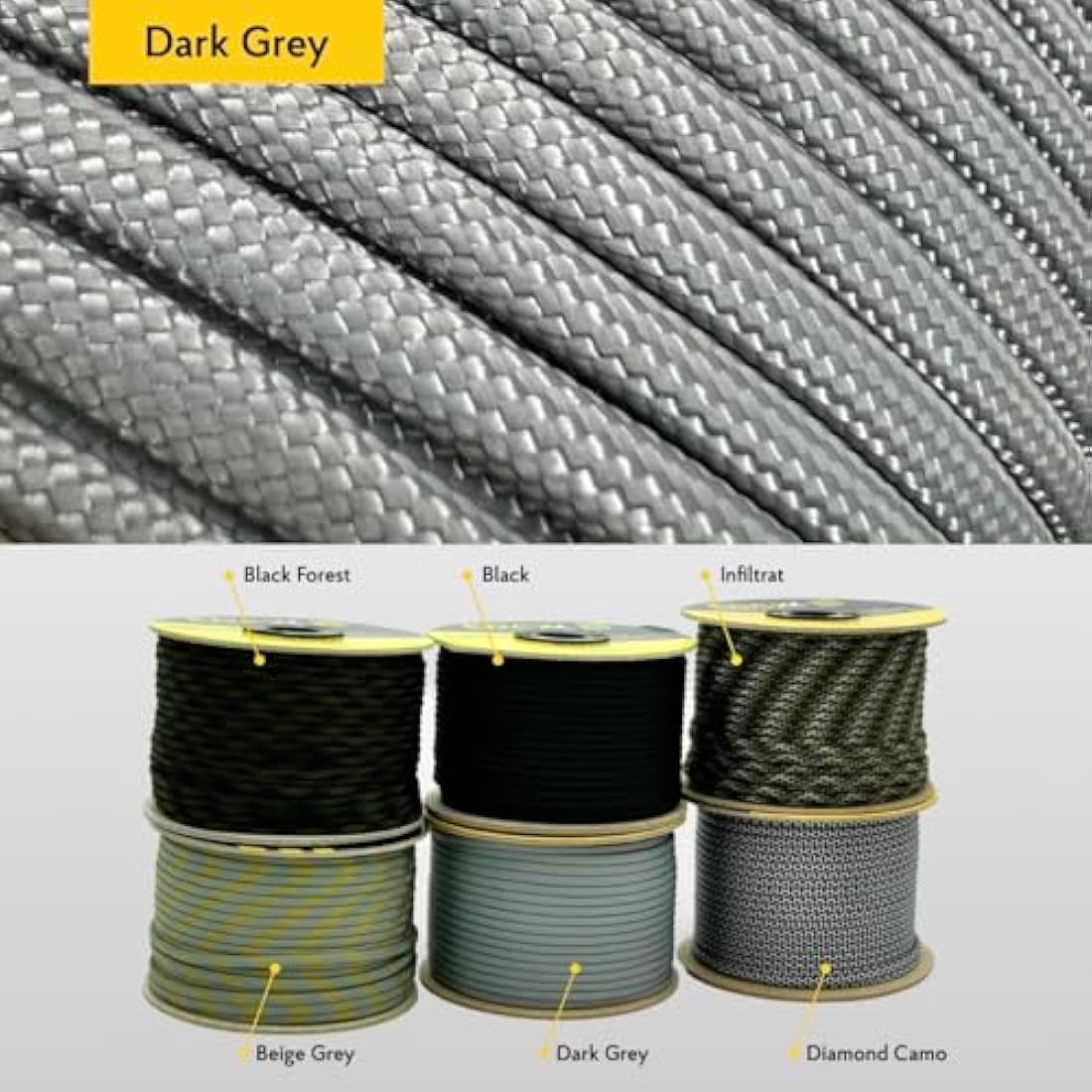 EDCX 550 Paracord – 4mm 7-Strand Nylon Rope for Camping and DIY