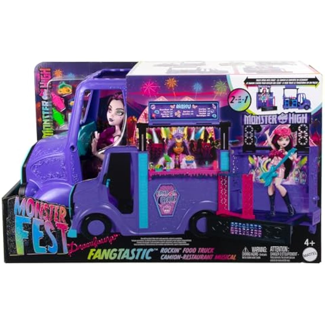 Monster High Draculaura Doll & Fangtastic Rockin’ Food Truck Playset