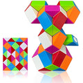 EACHHAHA Magic Snake Cube 48 Parts – Rainbow Fidget Twist Puzzle Toy