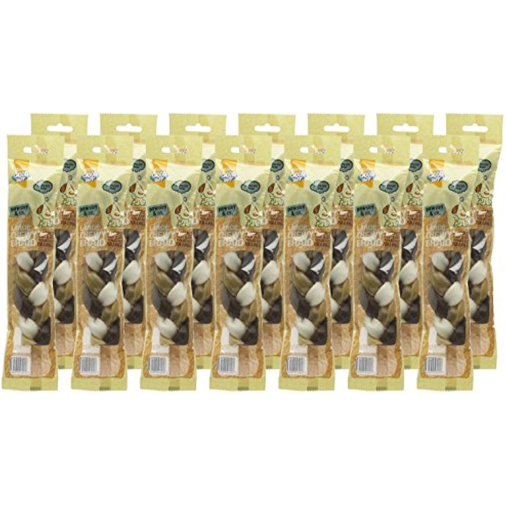 Good Boy Large Chewy Braids – Beef Hide Dog Treats with Probiotics – 14pk