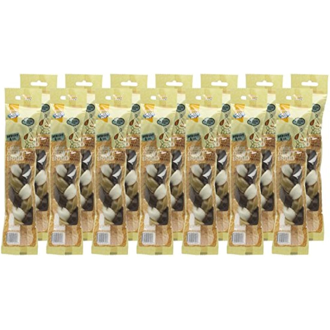 Good Boy Large Chewy Braids – Beef Hide Dog Treats with Probiotics – 14pk