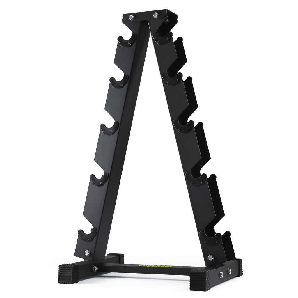PhysKcal 5-Tier Dumbbell Rack - Heavy Duty Steel 350kg Weight Stand