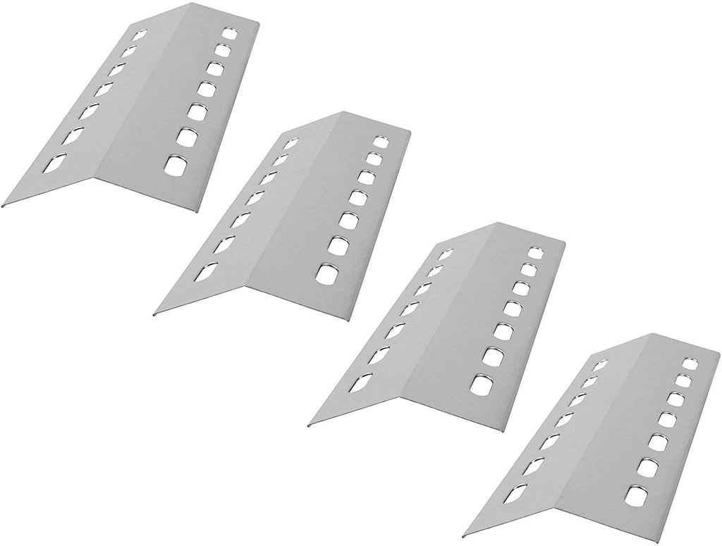 GriHero Stainless Steel Burner Covers - 4-Pack BBQ Heat Plates (41x14cm)
