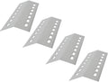 GriHero Stainless Steel Burner Covers - 4-Pack BBQ Heat Plates (41x14cm)