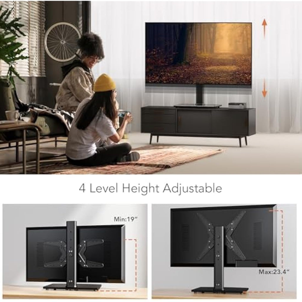 Jolof Store Universal Swivel TV Stand | 21-55 Inch Height Adjustable Base