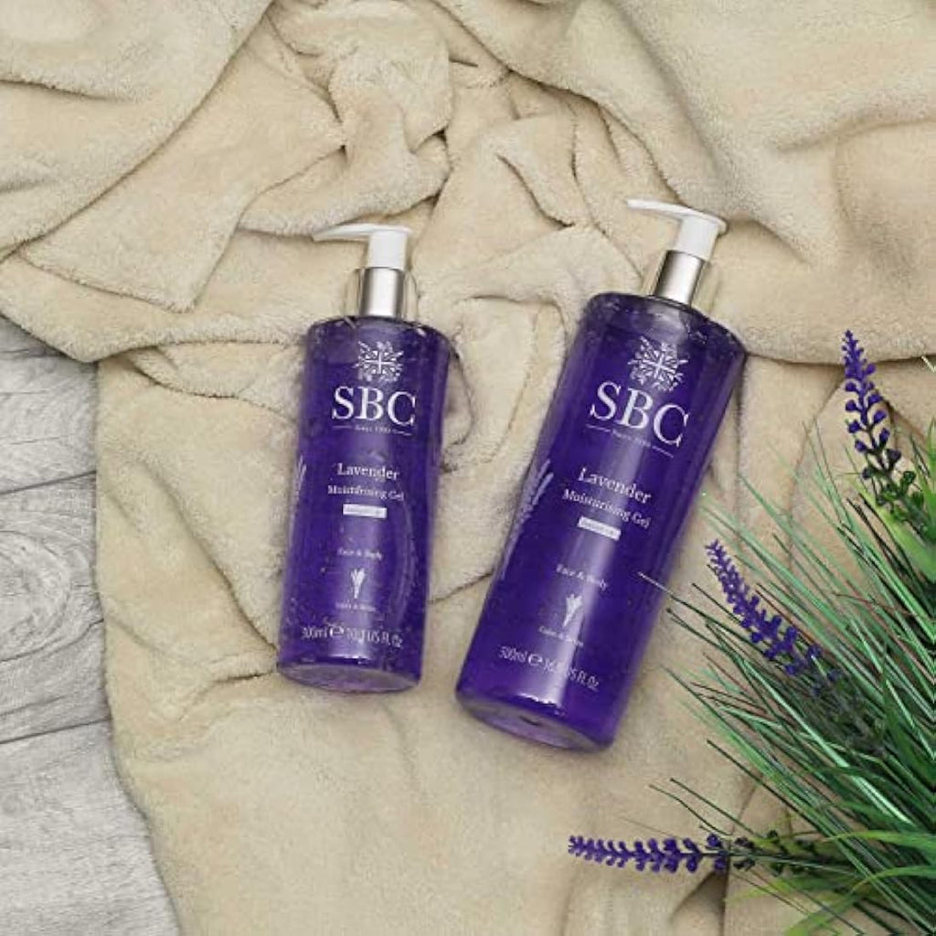 SBC Skincare Lavender Moisturising Gel – Soothing Face & Body Vegan Gel 500ml