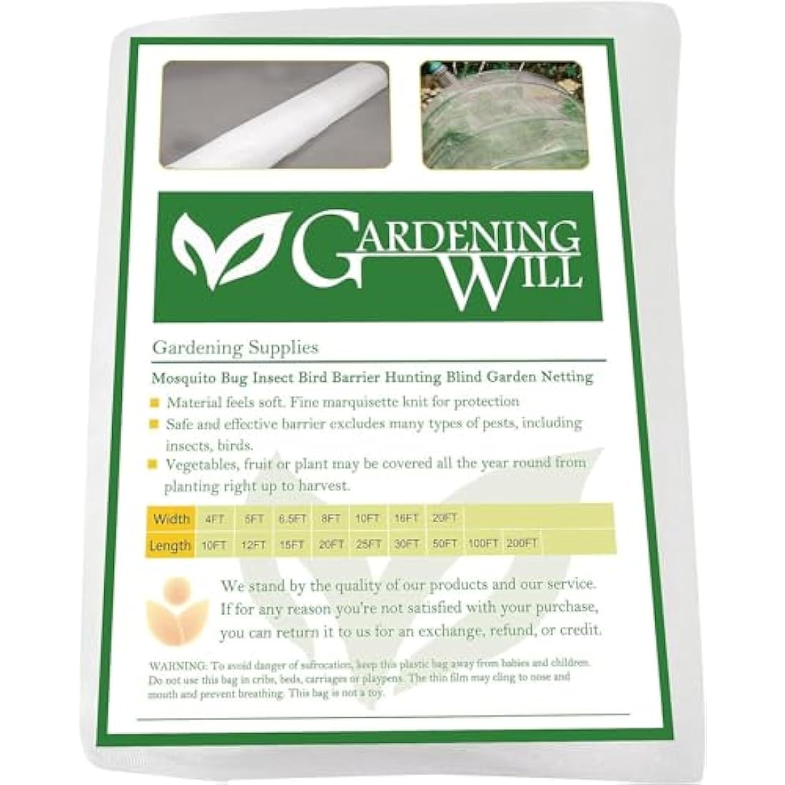 Jolof Store Garden Netting – 20x25ft Fine Mesh Insect & Bird Barrier
