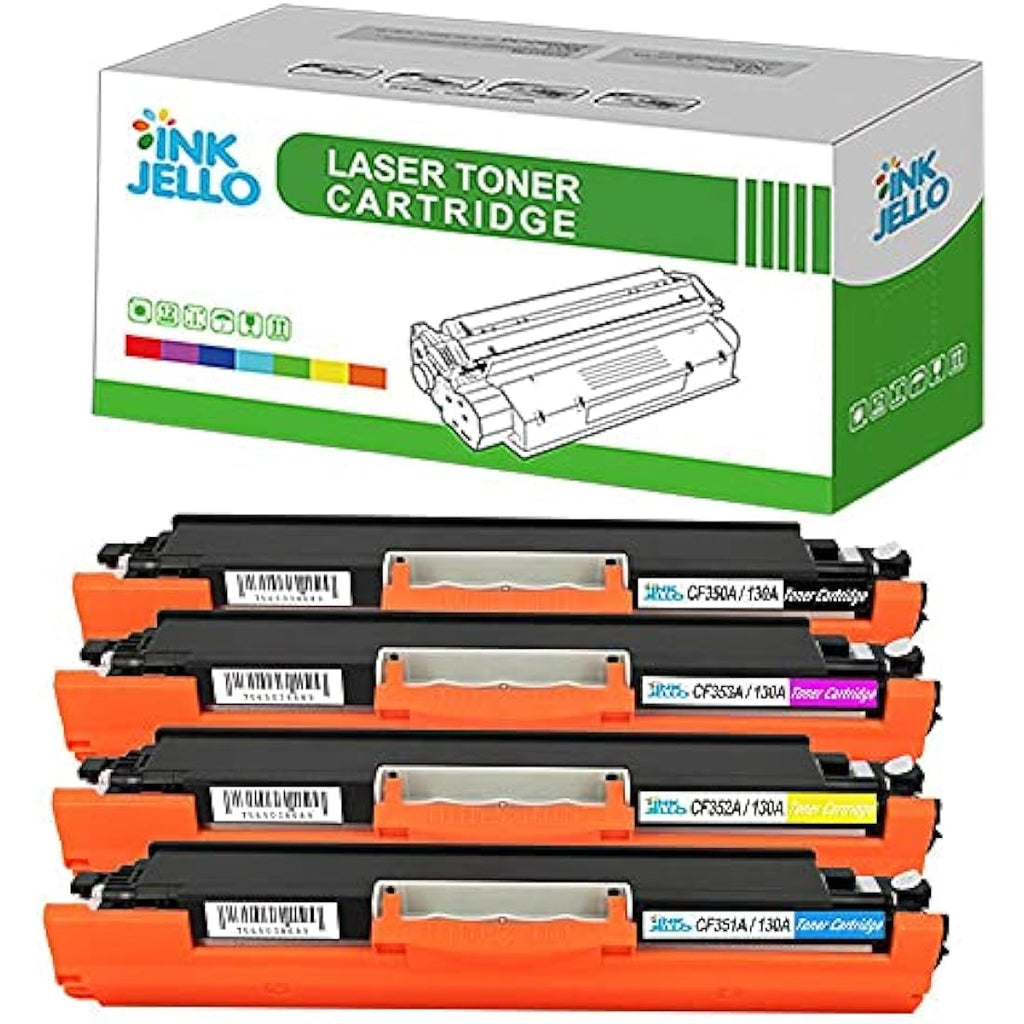 InkJello Compatible HP CF350A-CF353A Toner 4-Pack for LaserJet M176n M177fw