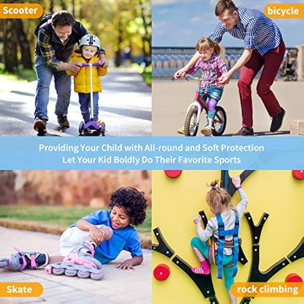 RUNDONG Kids Protective Gear Set – Knee, Elbow & Wrist Pads for Skating