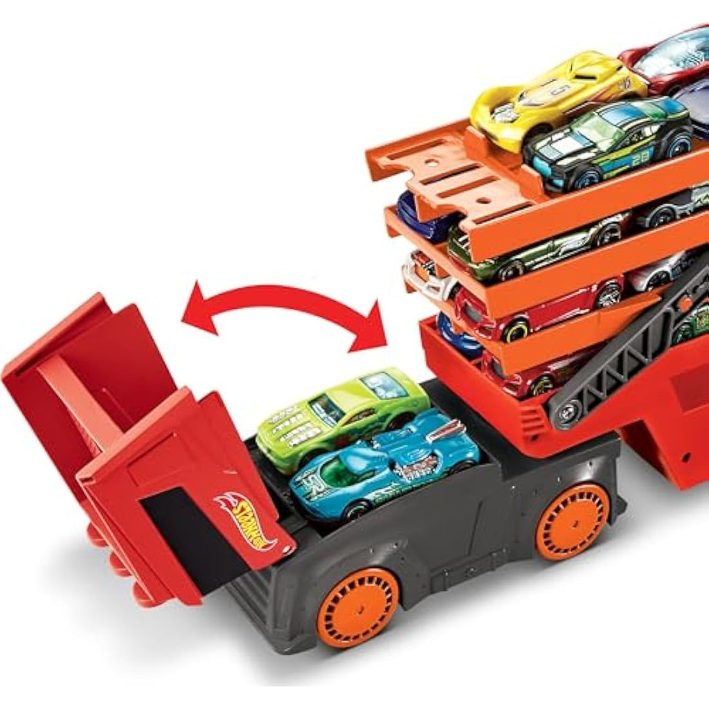 Hot Wheels Mega Hauler Red Truck - 50th Anniversary Diecast Vehicle