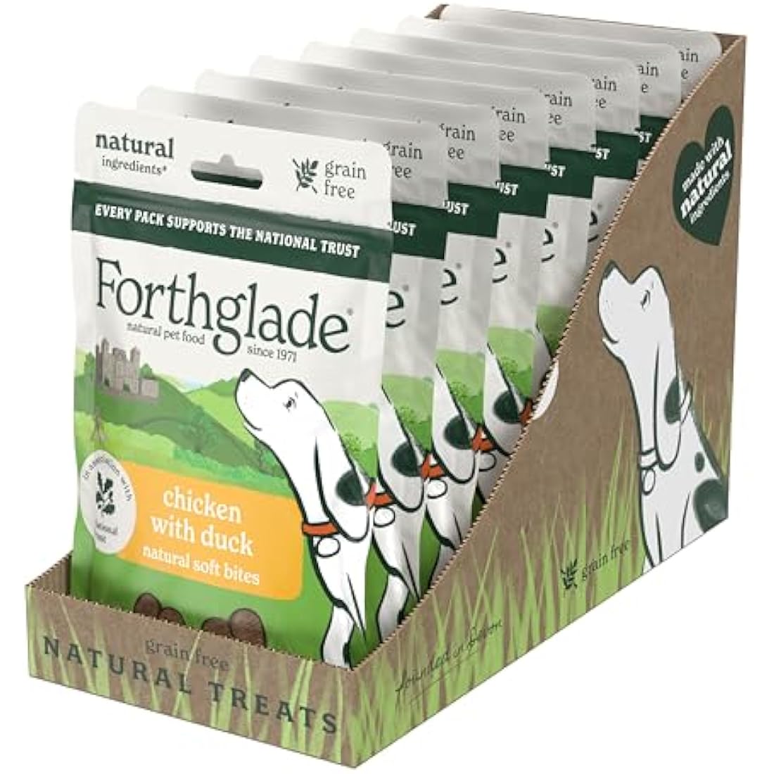 Forthglade Grain Free Dog Treats – Chicken & Duck Soft Bites (8 x 90g)