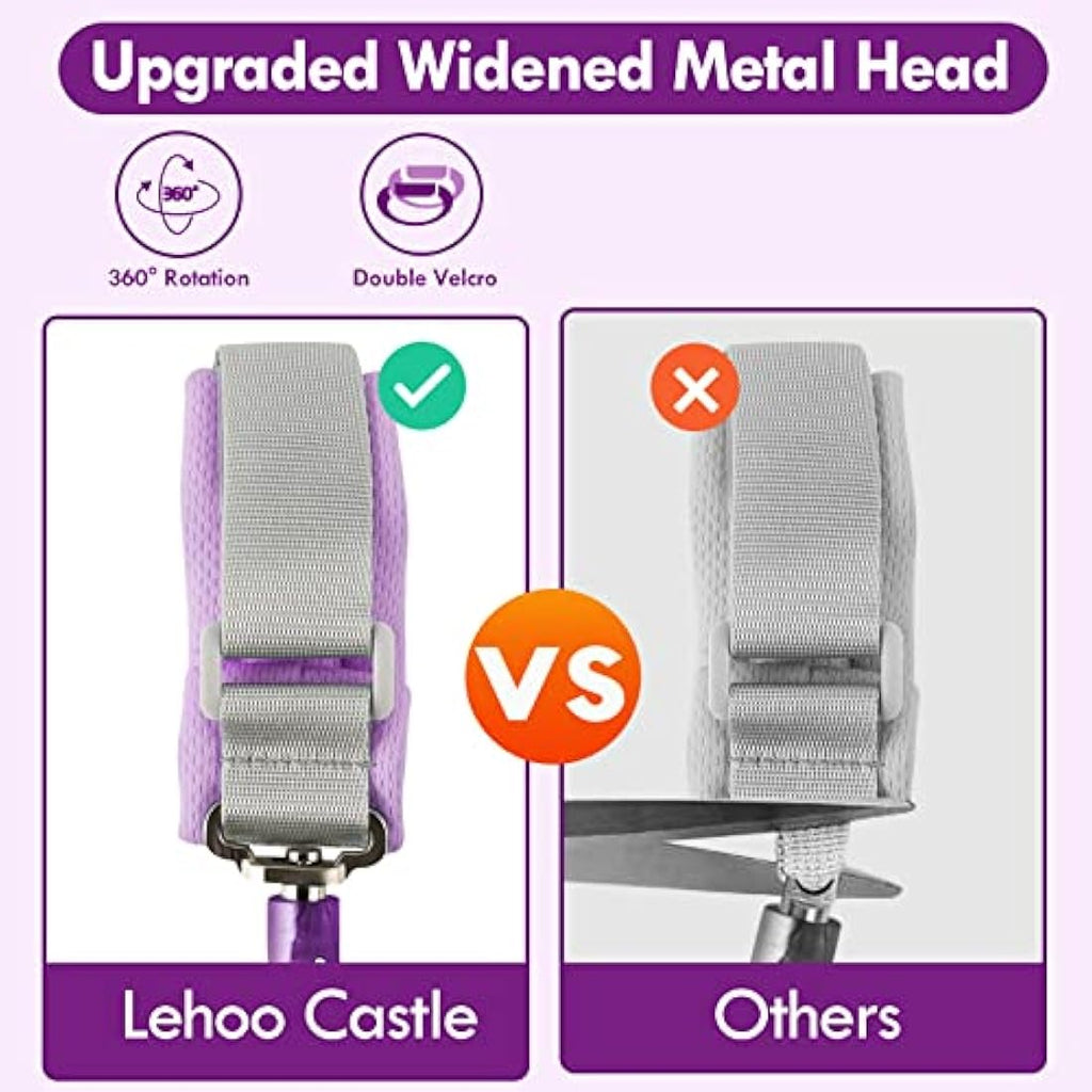 Lehoo Castle Toddler Reins | Anti Lost Wrist Link with Safety Lock - Purple