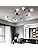 OYIPRO 8-Light Modern Ceiling Chandelier – Black Metal E27 Light Fitting
