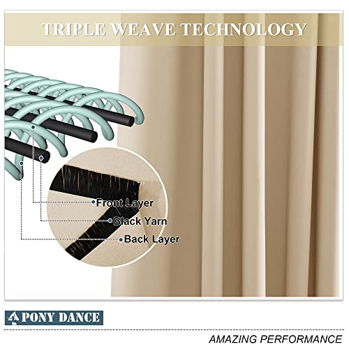 PONY DANCE Outdoor Curtains | Waterproof Patio Privacy Screen, Set of 2