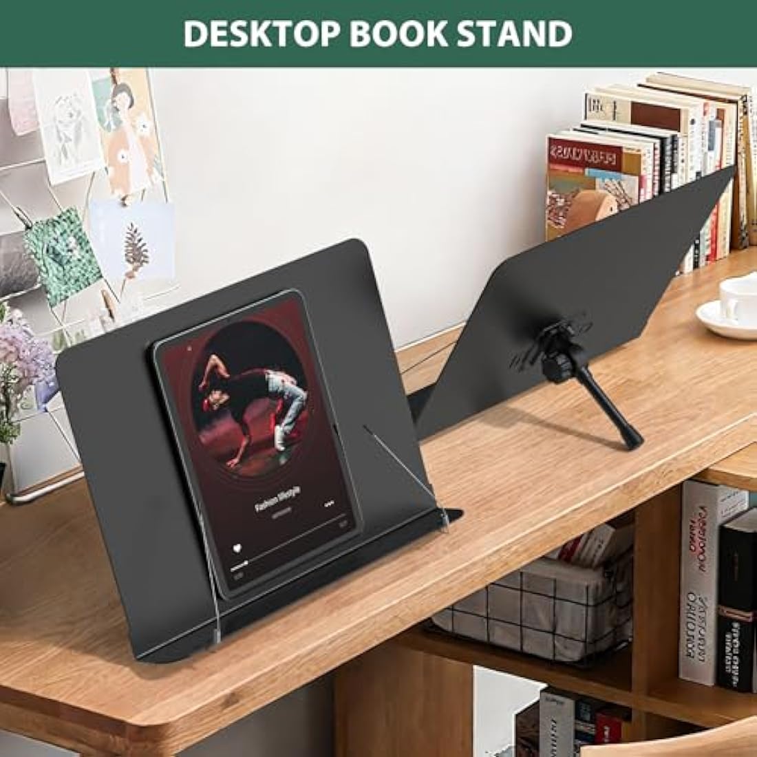 GLEAM Full Metal Sheet Music Stand – Adjustable 5-in-1 Desktop Holder