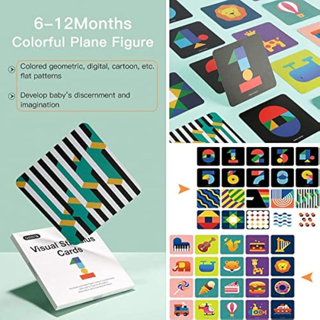 Beiens Baby Sensory Cards – High Contrast Visual Stimulation Learning Toys
