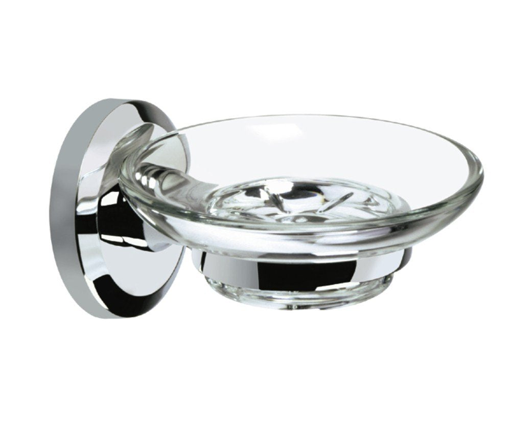 Bristan Solo Soap Dish – Wall Mounted Brass Holder in Chrome Finish