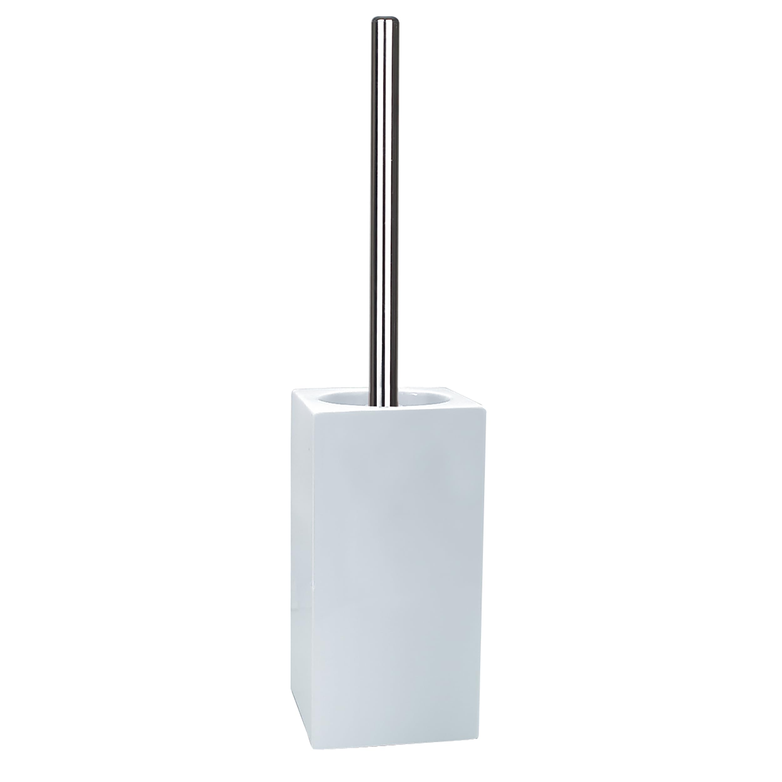 Spirella Quadro White Stoneware Toilet Brush – Modern Bathroom Decor