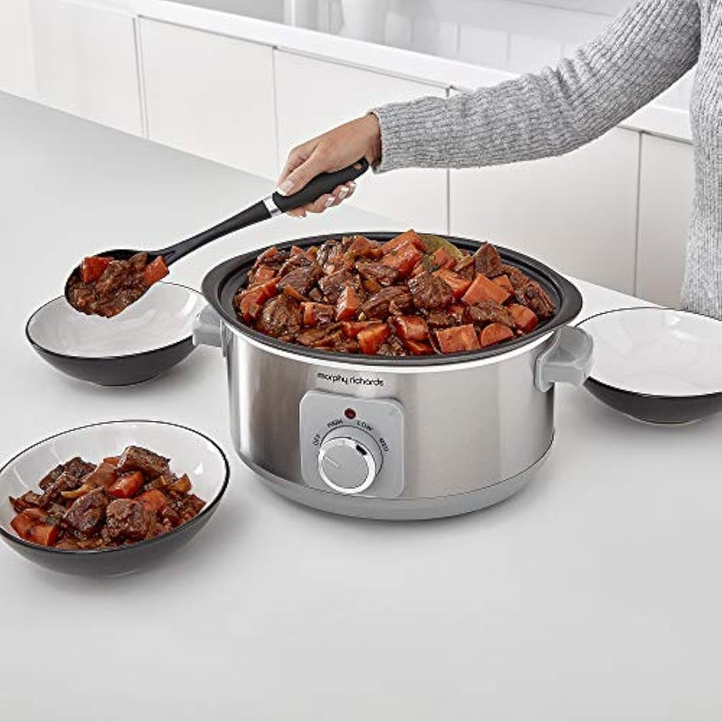 Morphy Richards 6.5L Sear & Stew Slow Cooker – Brushed Stainless Steel