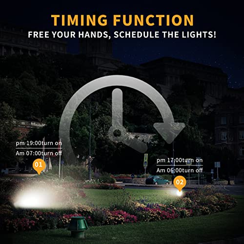 HEKEE 80W Smart RGB LED Floodlights – 800W Equivalent IP66 Waterproof (2 Pack)