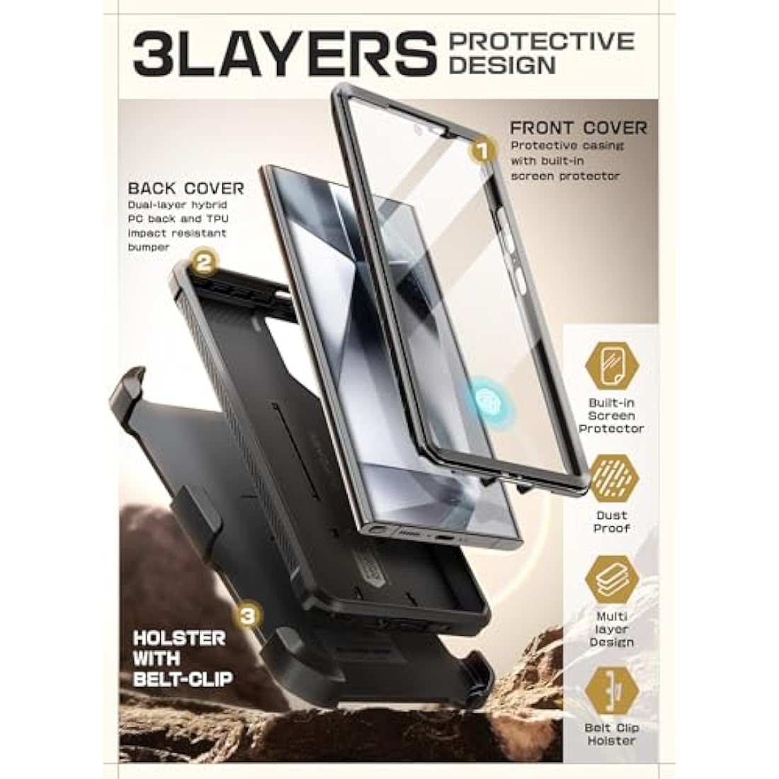 SUPCASE Unicorn Beetle Pro for Samsung Galaxy S24 Ultra – Rugged Case